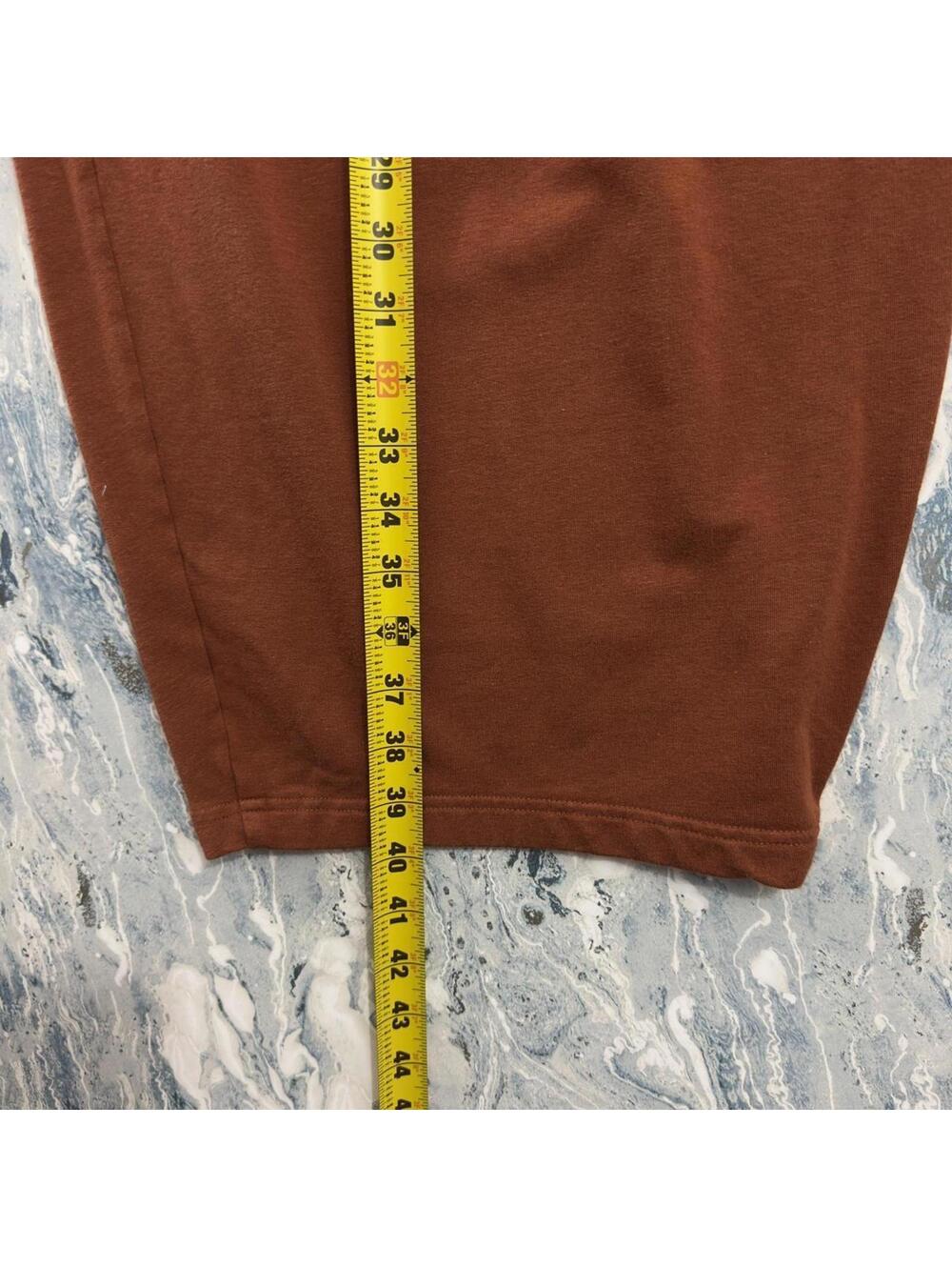Artsy Boho Minimalist Lagenlook Avant-Garde Brown Wide Leg Sweatpants (XL) - Picture 6 of 8